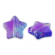 Glass bead 13mm Star - Purple